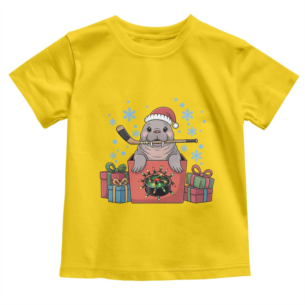 Santa Seal Playing Ice Hockey Toddler T Shirt Funny Christmas Gift - Wonder Print Shop