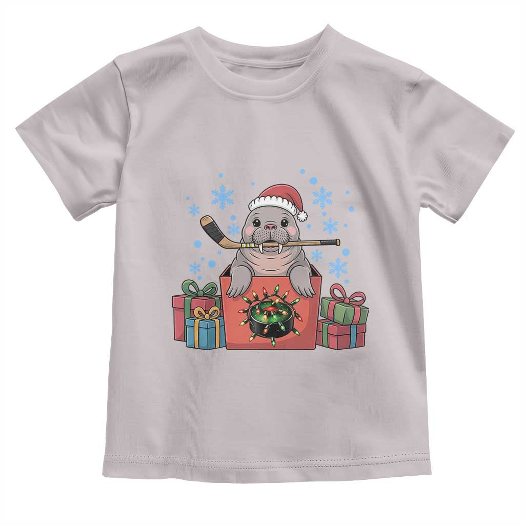 Santa Seal Playing Ice Hockey Toddler T Shirt Funny Christmas Gift - Wonder Print Shop