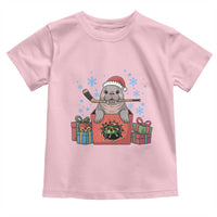 Santa Seal Playing Ice Hockey Toddler T Shirt Funny Christmas Gift - Wonder Print Shop