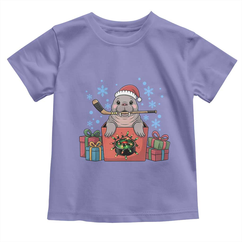 Santa Seal Playing Ice Hockey Toddler T Shirt Funny Christmas Gift - Wonder Print Shop