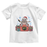 Santa Seal Playing Ice Hockey Toddler T Shirt Funny Christmas Gift - Wonder Print Shop