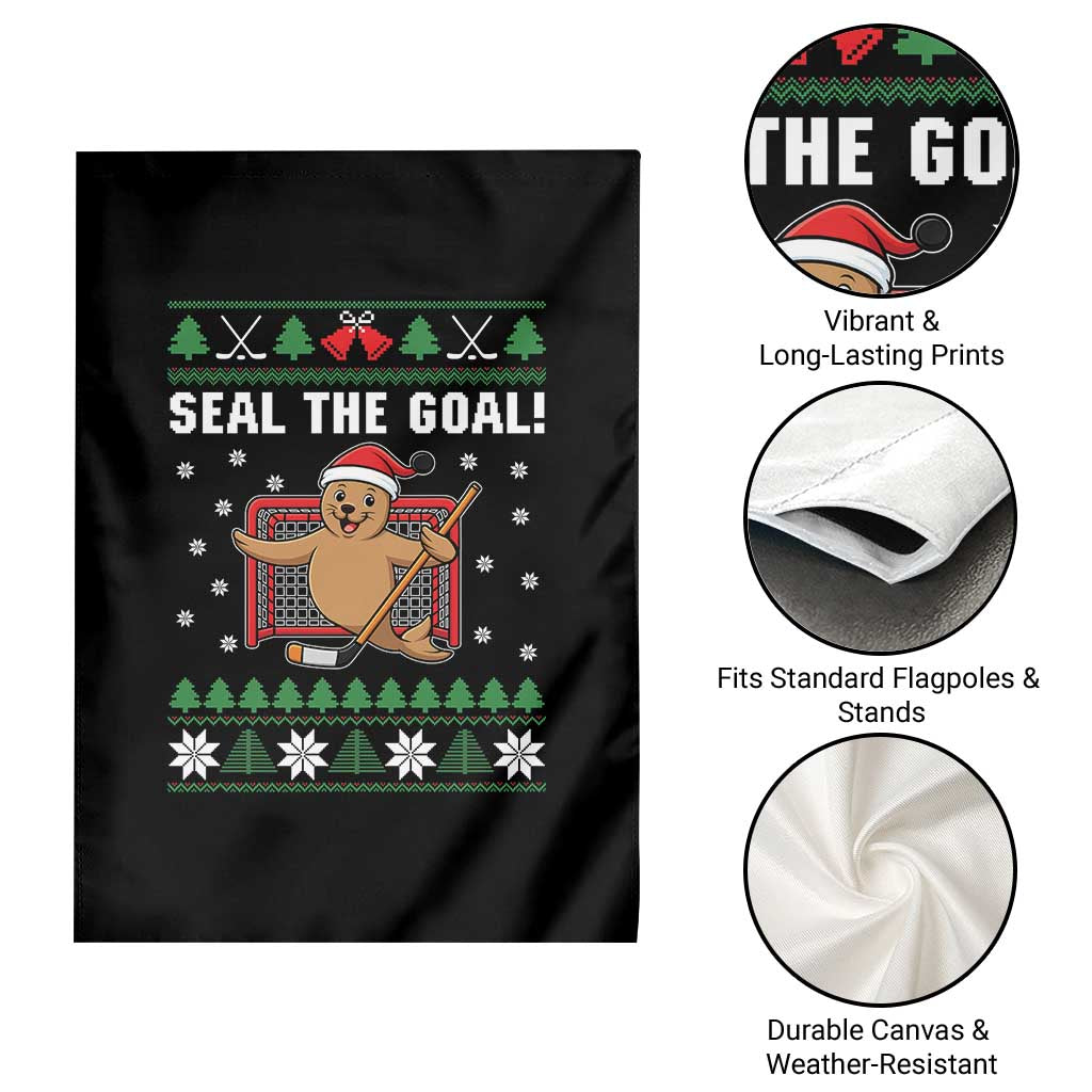 Funny Seal The Goal Garden Flag Goalie Ice Hockey Player Gift - Wonder Print Shop