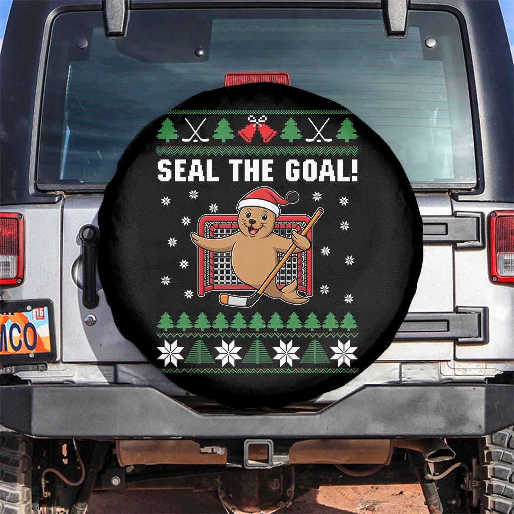 Funny Seal The Goal Spare Tire Cover Goalie Ice Hockey Player Gift - Wonder Print Shop