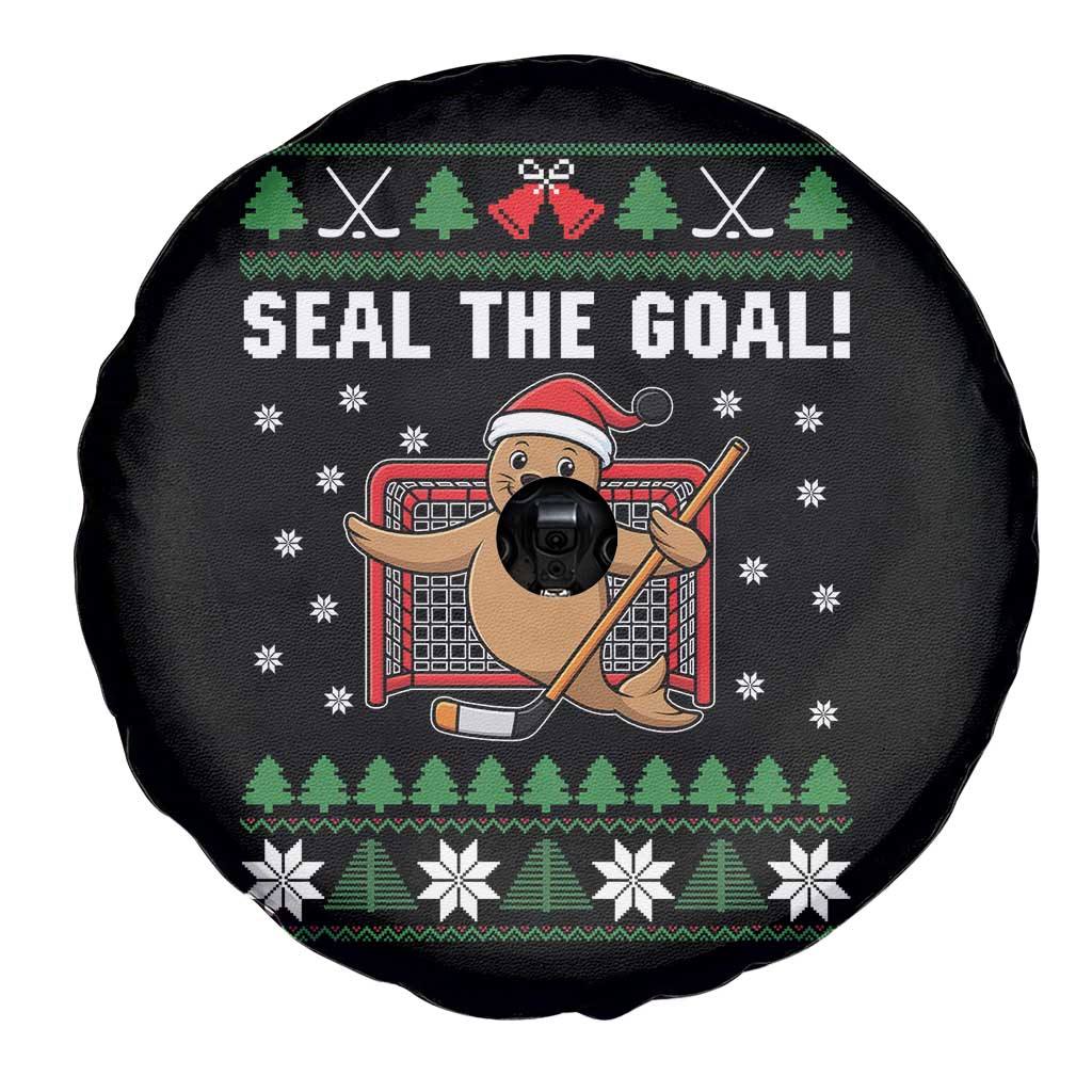 Funny Seal The Goal Spare Tire Cover Goalie Ice Hockey Player Gift - Wonder Print Shop