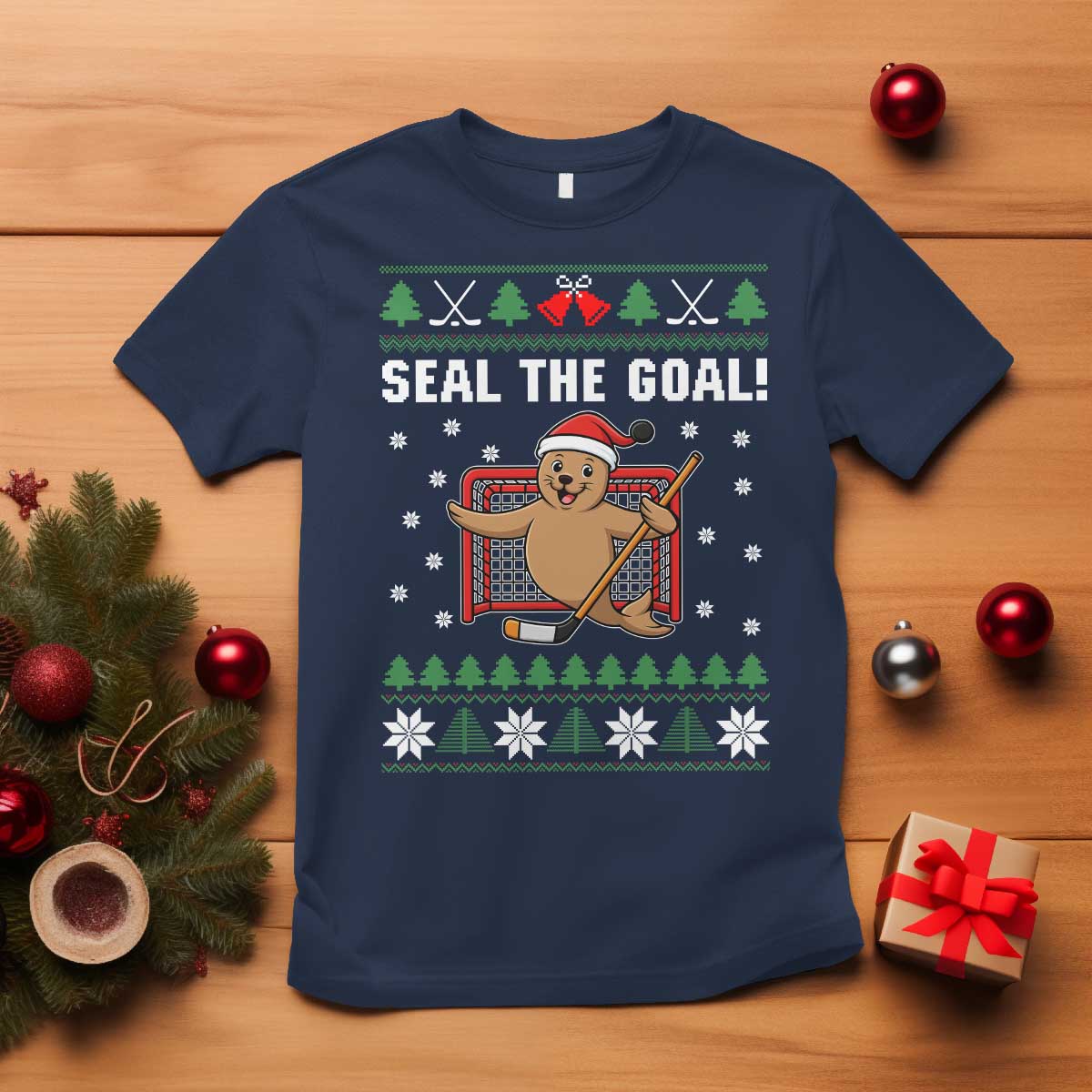 Funny Seal The Goal T Shirt Goalie Ice Hockey Player Gift - Wonder Print Shop