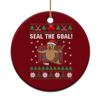 Funny Seal The Goal Ceramic Ornament Goalie Ice Hockey Player Gift - Wonder Print Shop