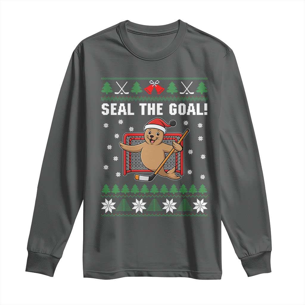 Funny Seal The Goal Long Sleeve Shirt Goalie Ice Hockey Player Gift - Wonder Print Shop