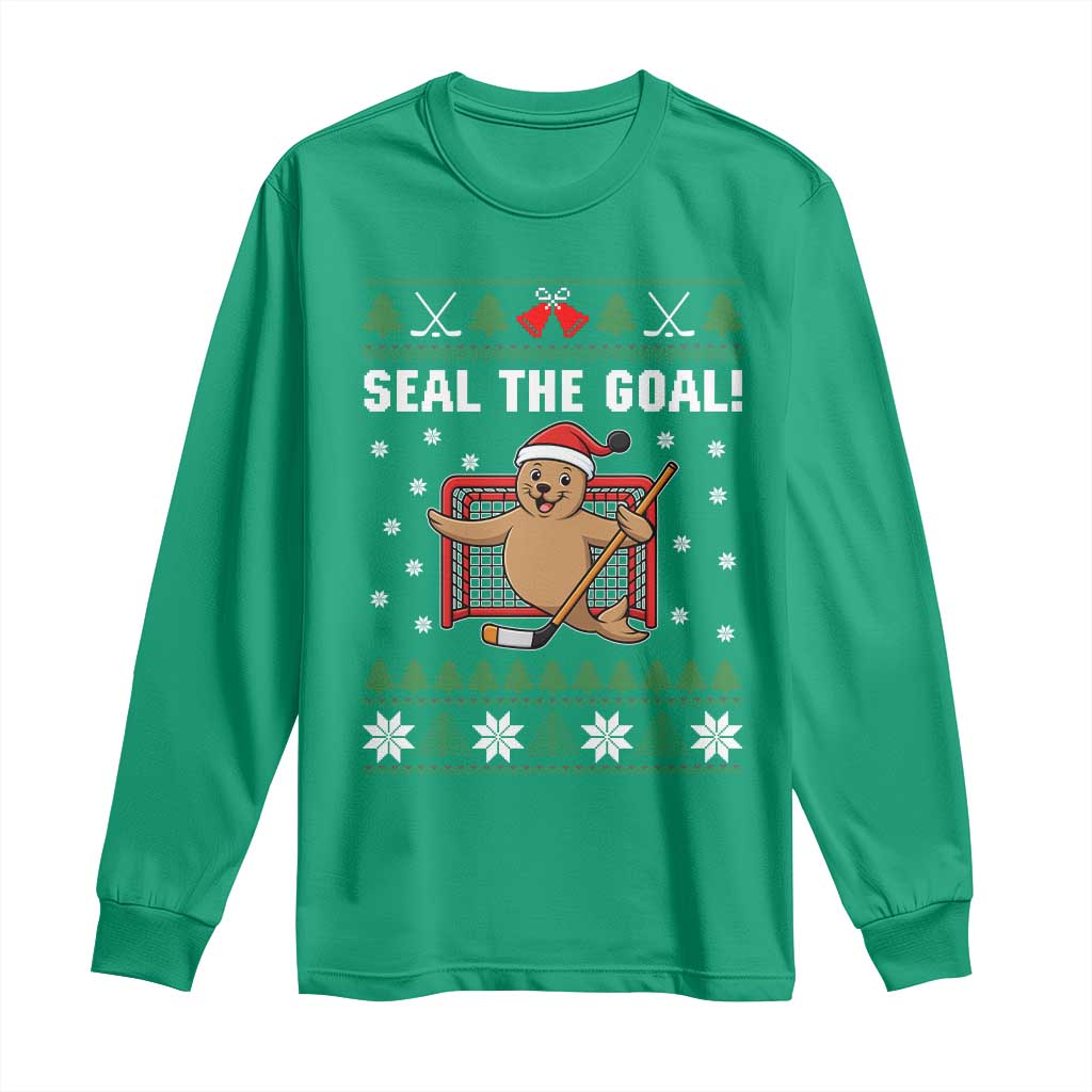 Funny Seal The Goal Long Sleeve Shirt Goalie Ice Hockey Player Gift - Wonder Print Shop
