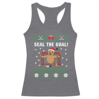Funny Seal The Goal Racerback Tank Top Goalie Ice Hockey Player Gift - Wonder Print Shop