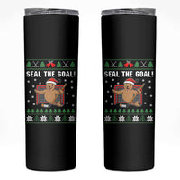 Funny Seal The Goal Skinny Tumbler Goalie Ice Hockey Player Gift - Wonder Print Shop