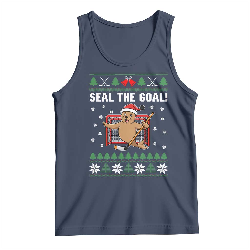 Funny Seal The Goal Tank Top Goalie Ice Hockey Player Gift - Wonder Print Shop
