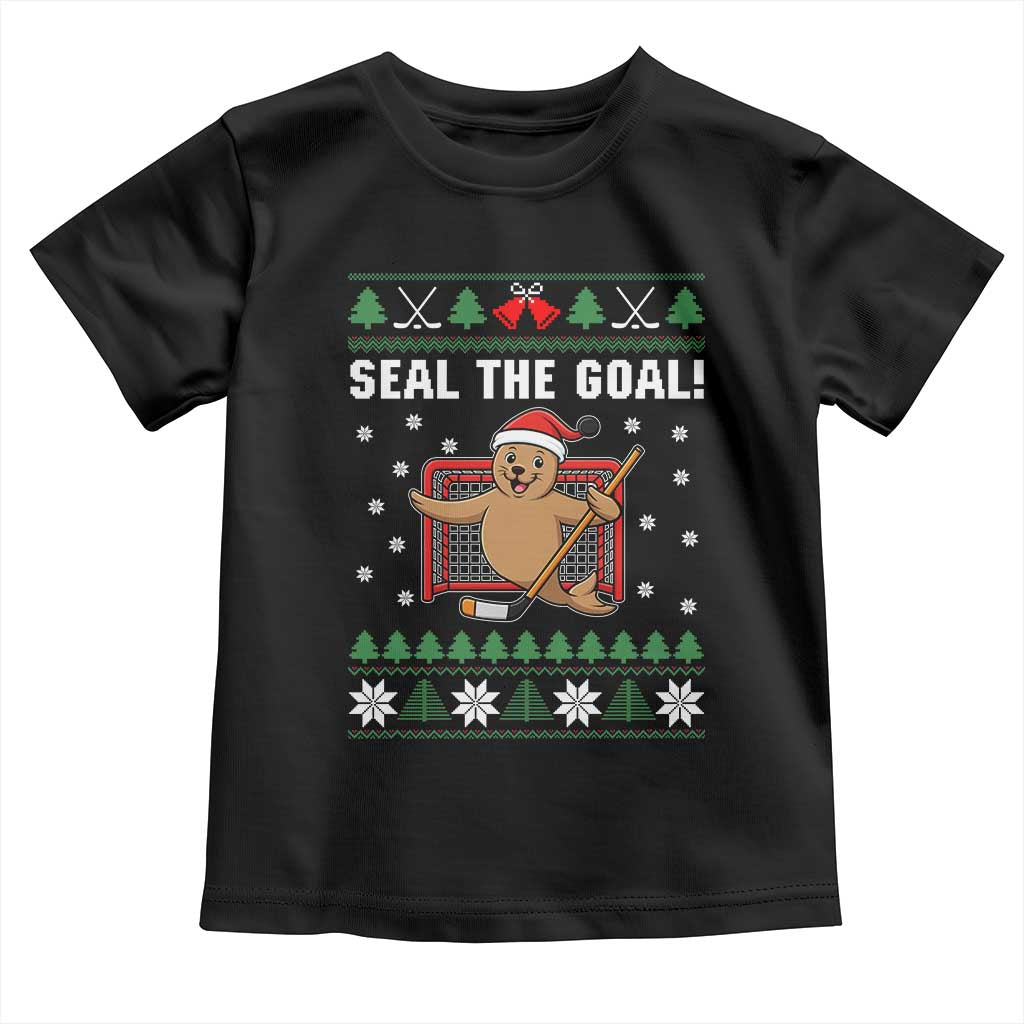 Funny Seal The Goal Toddler T Shirt Goalie Ice Hockey Player Gift - Wonder Print Shop