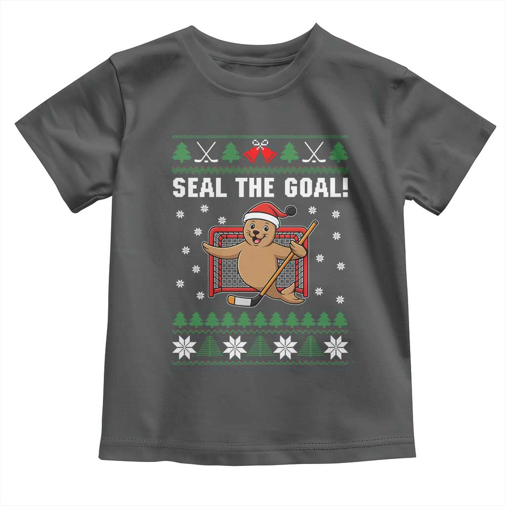 Funny Seal The Goal Toddler T Shirt Goalie Ice Hockey Player Gift - Wonder Print Shop