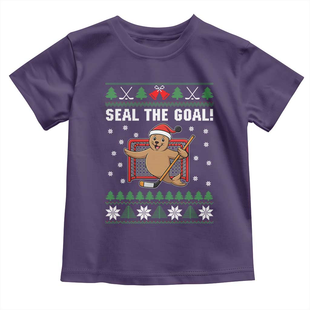 Funny Seal The Goal Toddler T Shirt Goalie Ice Hockey Player Gift - Wonder Print Shop