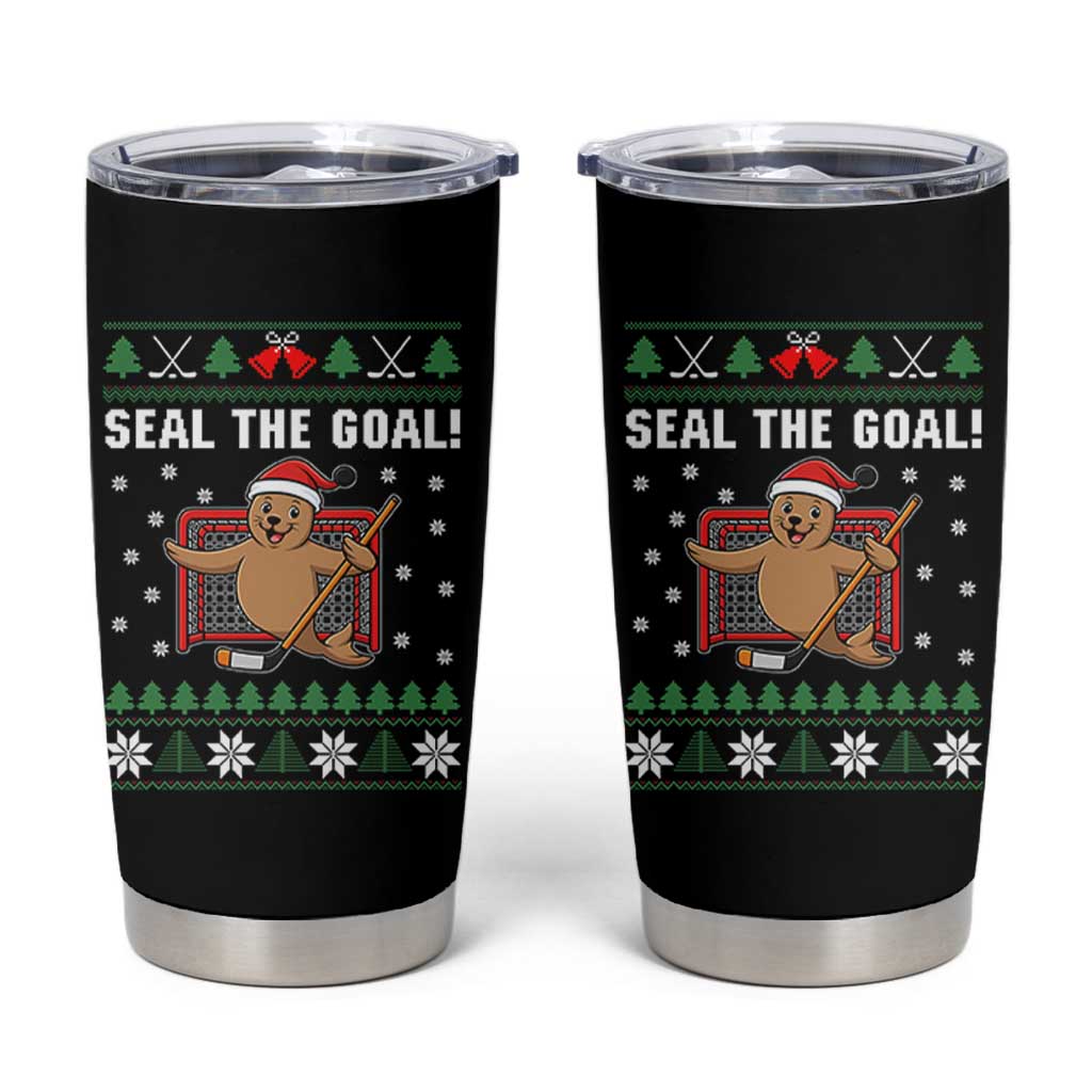 Funny Seal The Goal Tumbler Cup Goalie Ice Hockey Player Gift - Wonder Print Shop