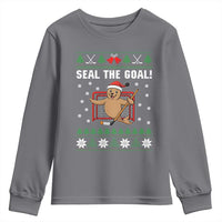 Funny Seal The Goal Youth Sweatshirt Goalie Ice Hockey Player Gift - Wonder Print Shop