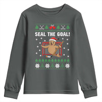 Funny Seal The Goal Youth Sweatshirt Goalie Ice Hockey Player Gift - Wonder Print Shop