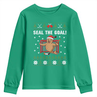 Funny Seal The Goal Youth Sweatshirt Goalie Ice Hockey Player Gift - Wonder Print Shop