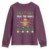 Funny Seal The Goal Youth Sweatshirt Goalie Ice Hockey Player Gift - Wonder Print Shop