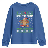 Funny Seal The Goal Youth Sweatshirt Goalie Ice Hockey Player Gift - Wonder Print Shop