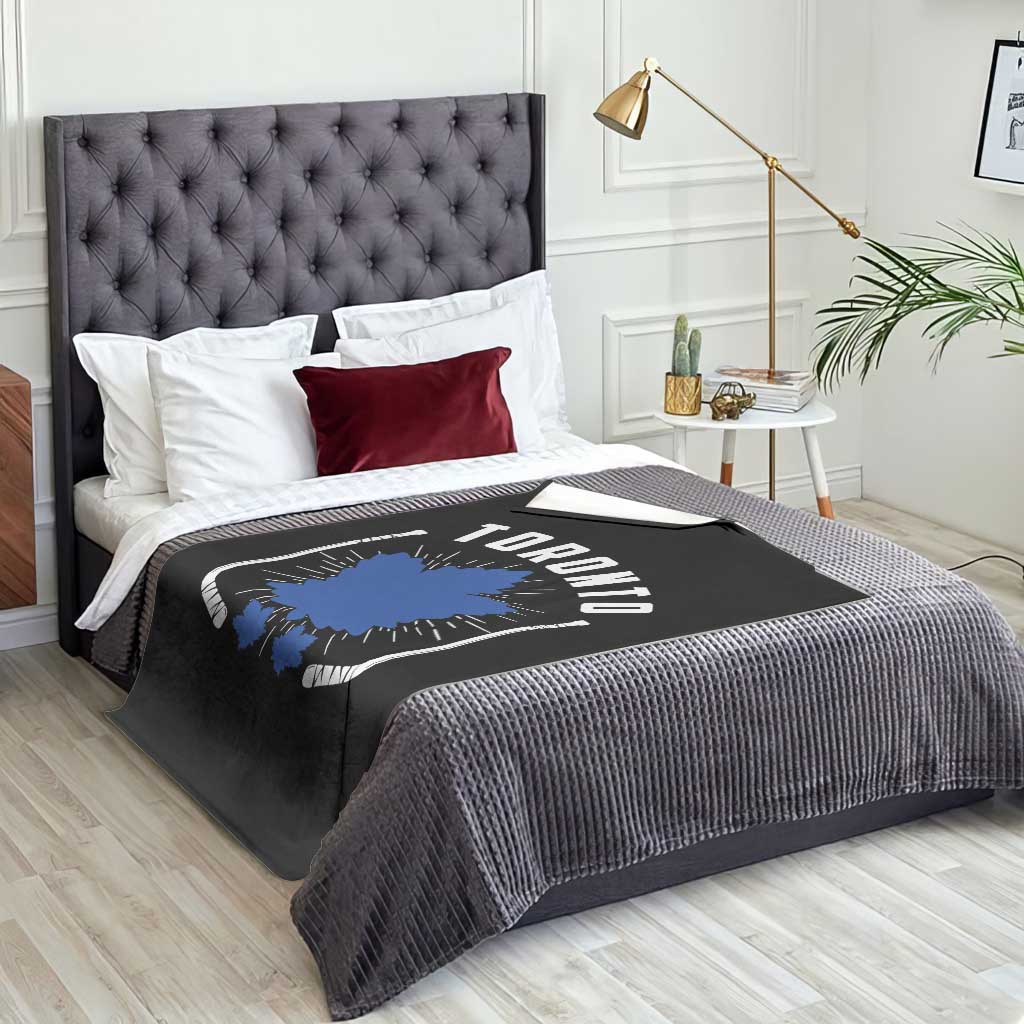 Toronto Ice Hockey Lover Throw Blanket Vintage Canada Gift - Wonder Print Shop