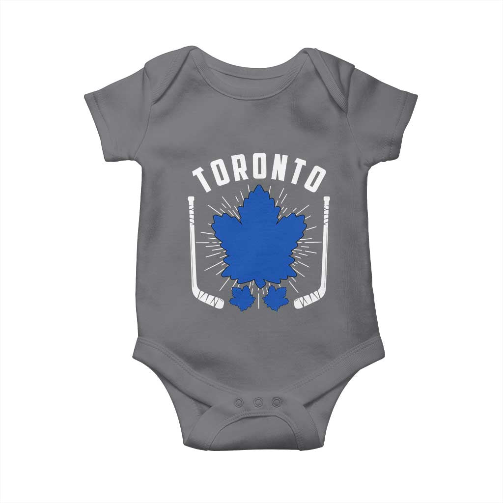 Toronto Ice Hockey Lover Baby Onesie Vintage Canada Gift - Wonder Print Shop