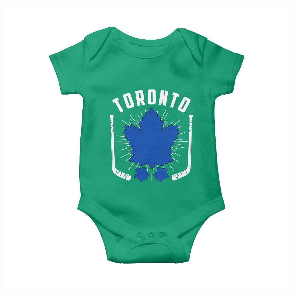 Toronto Ice Hockey Lover Baby Onesie Vintage Canada Gift - Wonder Print Shop