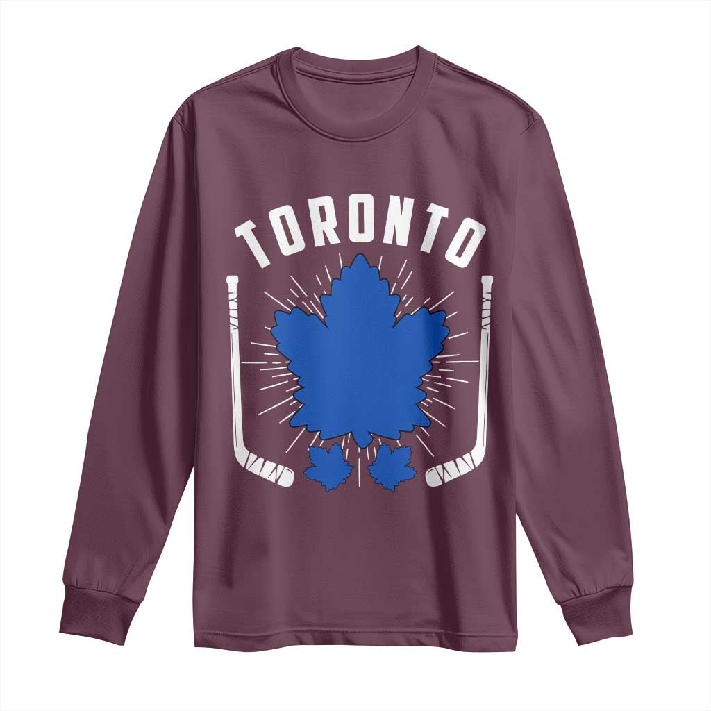 Toronto Ice Hockey Lover Long Sleeve Shirt Vintage Canada Gift - Wonder Print Shop