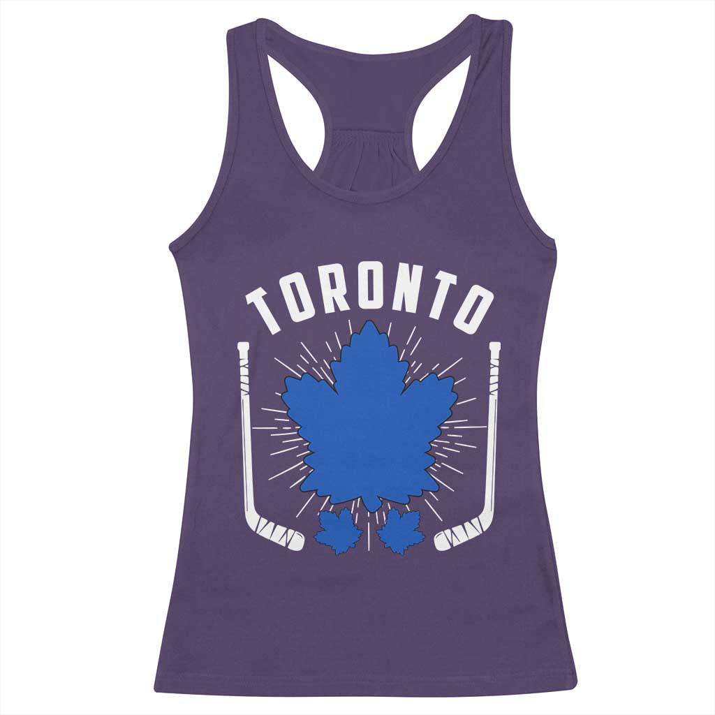 Toronto Ice Hockey Lover Racerback Tank Top Vintage Canada Gift - Wonder Print Shop