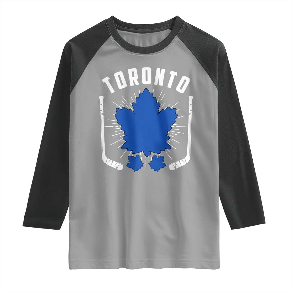 Toronto Ice Hockey Lover Raglan Shirt Vintage Canada Gift - Wonder Print Shop
