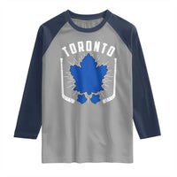 Toronto Ice Hockey Lover Raglan Shirt Vintage Canada Gift - Wonder Print Shop