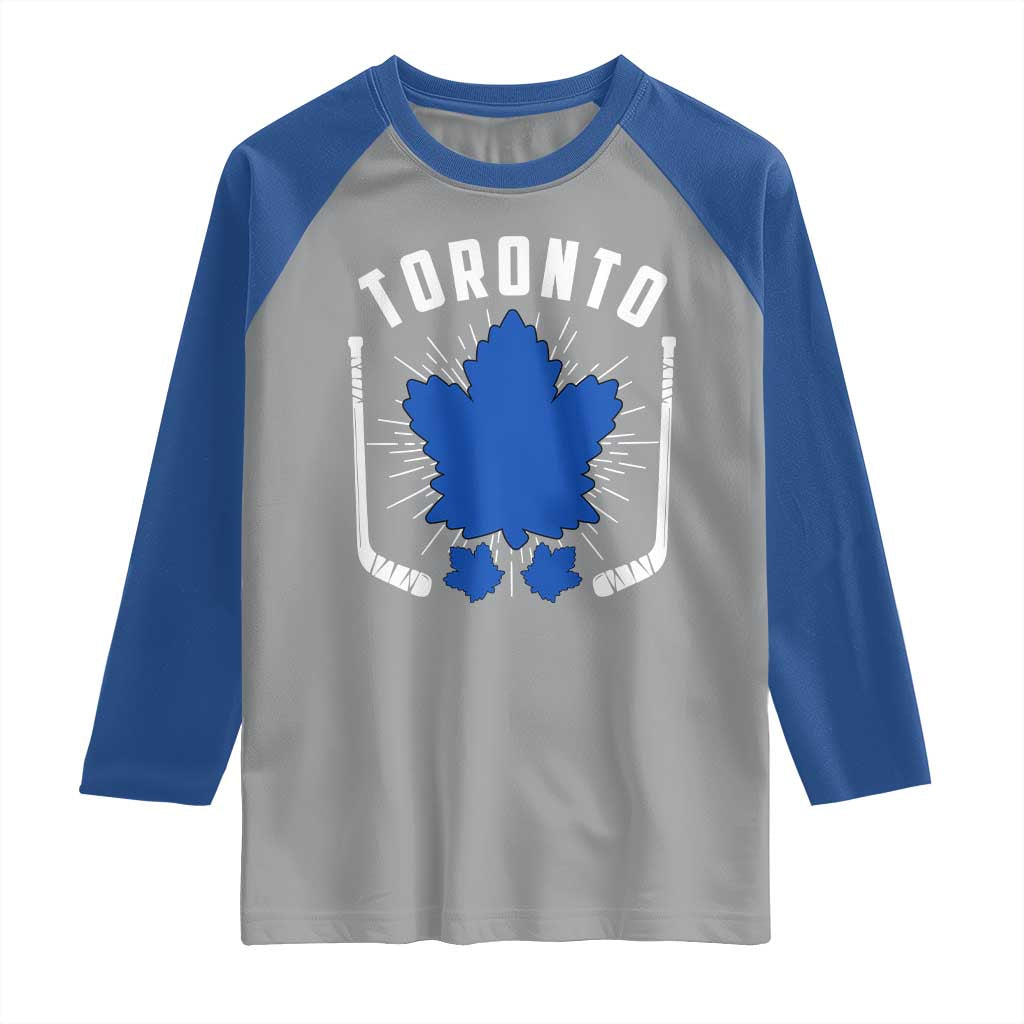 Toronto Ice Hockey Lover Raglan Shirt Vintage Canada Gift - Wonder Print Shop