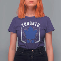 Toronto Ice Hockey Lover T Shirt For Women Vintage Canada Gift - Wonder Print Shop