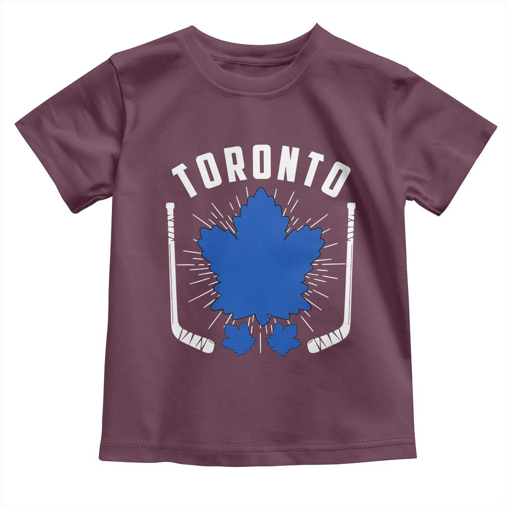 Toronto Ice Hockey Lover Toddler T Shirt Vintage Canada Gift - Wonder Print Shop