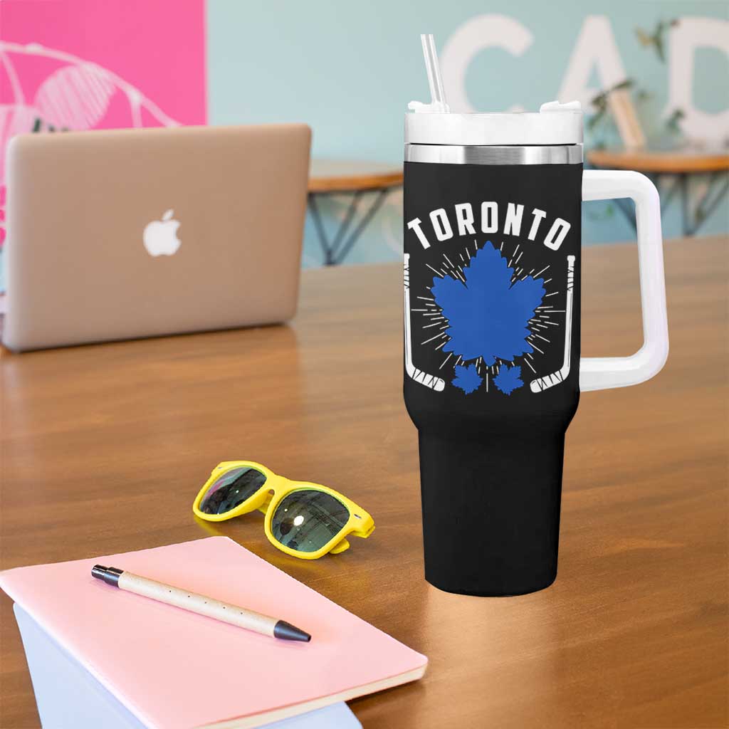 Toronto Ice Hockey Lover Tumbler With Handle Vintage Canada Gift - Wonder Print Shop