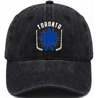 Toronto Ice Hockey Lover Washed Cotton Baseball Cap Vintage Canada Gift