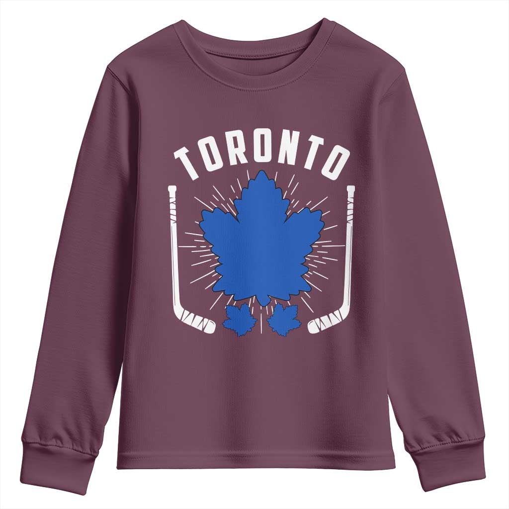 Toronto Ice Hockey Lover Youth Sweatshirt Vintage Canada Gift - Wonder Print Shop