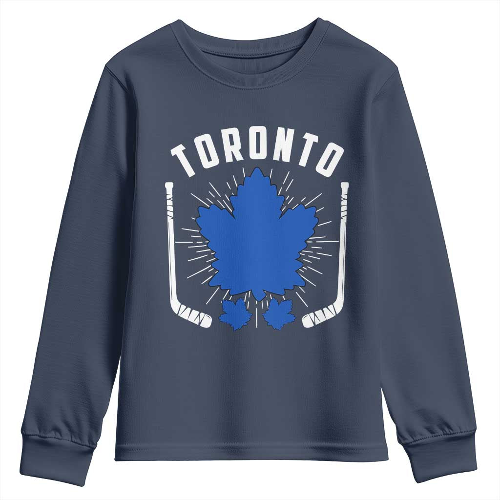 Toronto Ice Hockey Lover Youth Sweatshirt Vintage Canada Gift - Wonder Print Shop