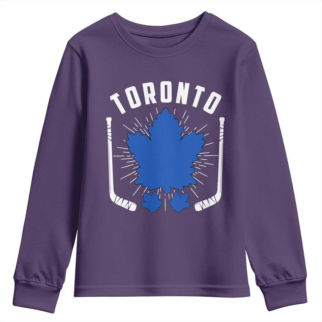 Toronto Ice Hockey Lover Youth Sweatshirt Vintage Canada Gift - Wonder Print Shop