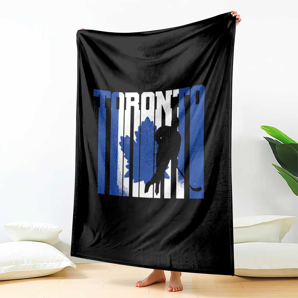 Ice Hockey Torontonian Player Throw Blanket Toronto Flag Gift - Wonder Print Shop