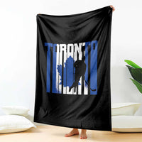 Ice Hockey Torontonian Player Throw Blanket Toronto Flag Gift - Wonder Print Shop