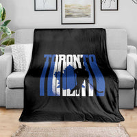 Ice Hockey Torontonian Player Throw Blanket Toronto Flag Gift - Wonder Print Shop