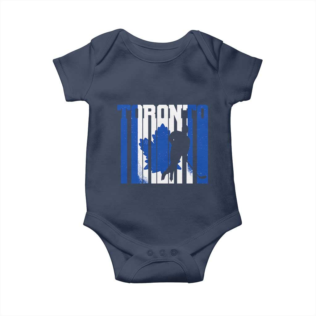 Ice Hockey Torontonian Player Baby Onesie Toronto Flag Gift - Wonder Print Shop
