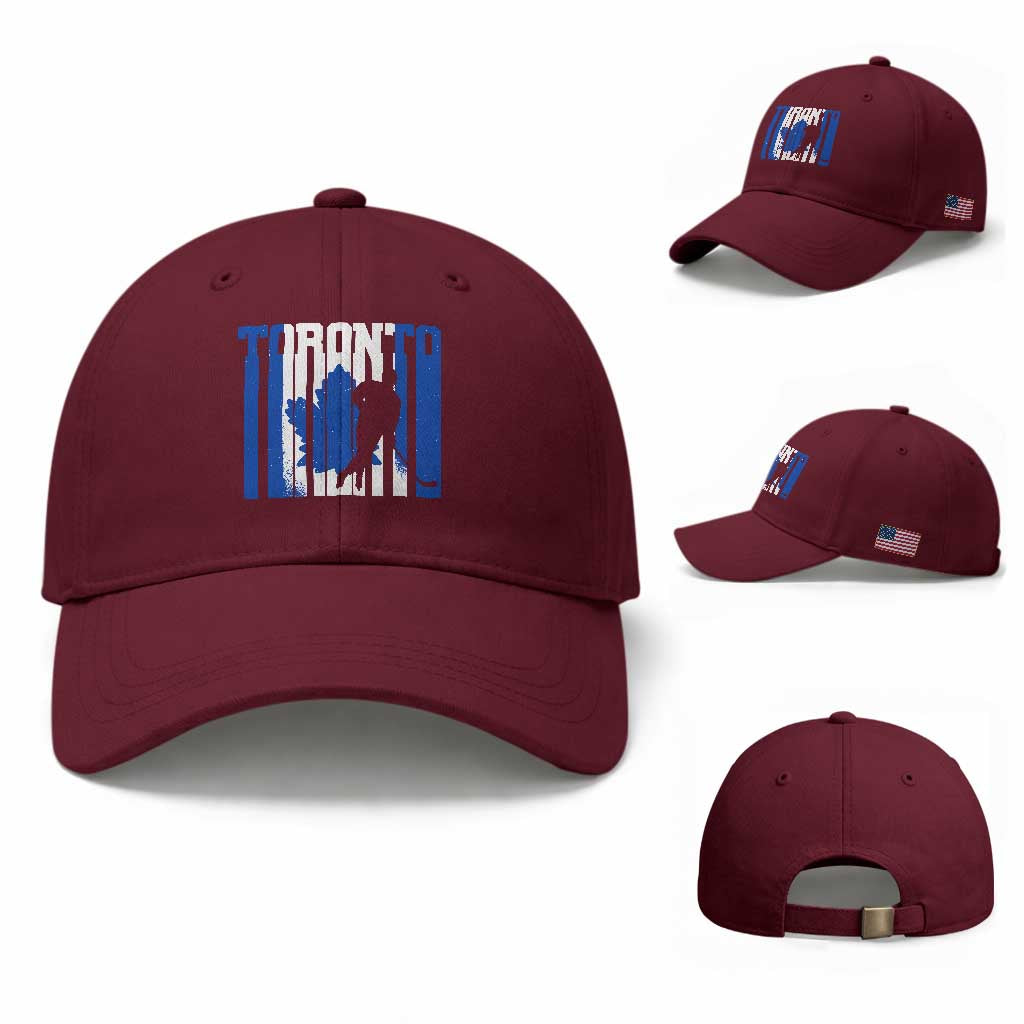 Ice Hockey Torontonian Player Baseball Cap Toronto Flag Gift