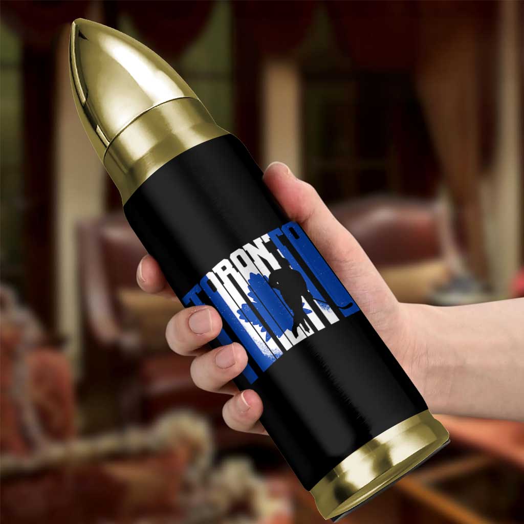 Ice Hockey Torontonian Player Bullet Tumbler Toronto Flag Gift - Wonder Print Shop