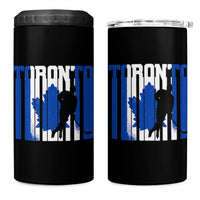 Ice Hockey Torontonian Player 4 in 1 Can Cooler Tumbler Toronto Flag Gift - Wonder Print Shop