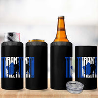 Ice Hockey Torontonian Player 4 in 1 Can Cooler Tumbler Toronto Flag Gift - Wonder Print Shop