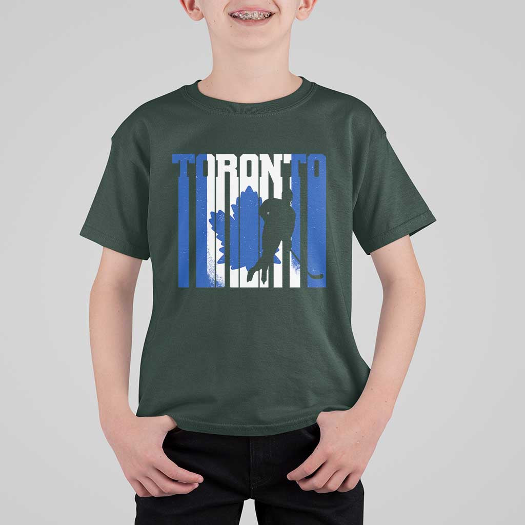 Ice Hockey Torontonian Player T Shirt For Kid Toronto Flag Gift - Wonder Print Shop