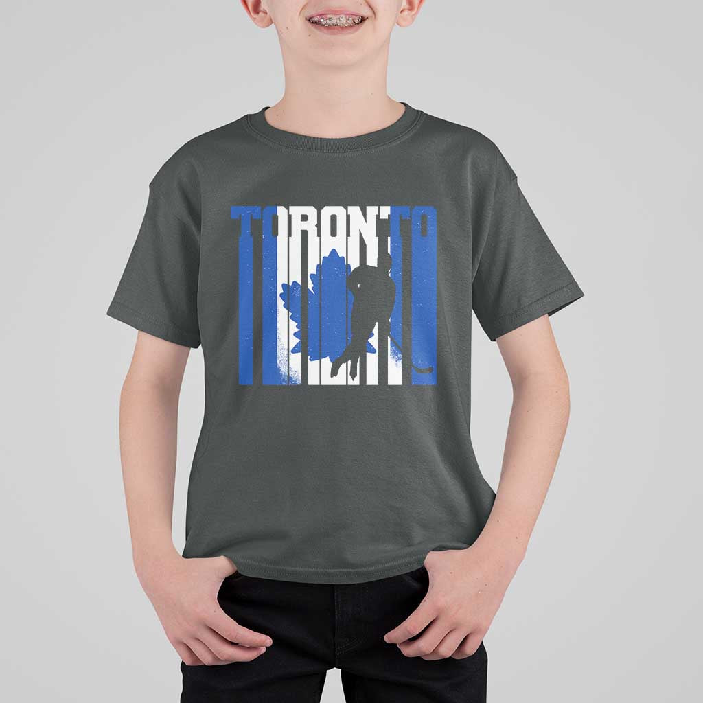 Ice Hockey Torontonian Player T Shirt For Kid Toronto Flag Gift - Wonder Print Shop
