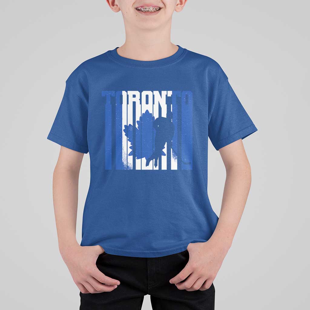 Ice Hockey Torontonian Player T Shirt For Kid Toronto Flag Gift - Wonder Print Shop
